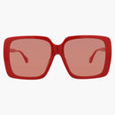 Gucci Square Rectangle Sunglasses Red (GG0567SAN-30013230-005)
