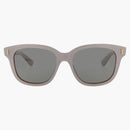 Gucci Square Rectangle Sunglasses Silver/Silver/Brown (GG1264S-30013834-004)