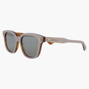 Gucci Square Rectangle Sunglasses Silver/Silver/Brown (GG1264S-30013834-004)