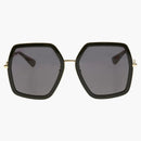 Gucci Square Sunglasses Black/Gold/Havana (GG0106S 001)