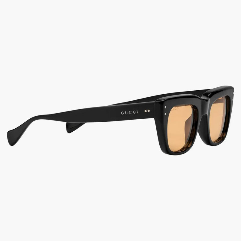 Gucci Squared Frame Sunglasses Black/Yellow (720716 J0740 1070)