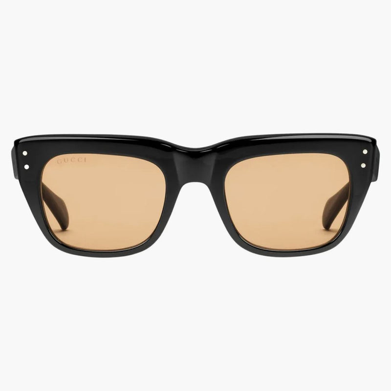 Gucci Squared Frame Sunglasses Black/Yellow (720716 J0740 1070)
