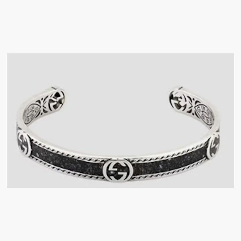 GUCCI Sterling Silver Interlocking G Bracelet Silver