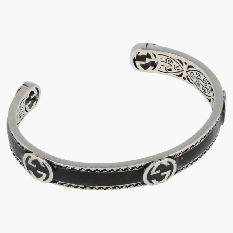 GUCCI Sterling Silver Interlocking G Bracelet Silver
