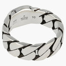 Gucci Sterling Silver Interlocking G Ring Silver/Green