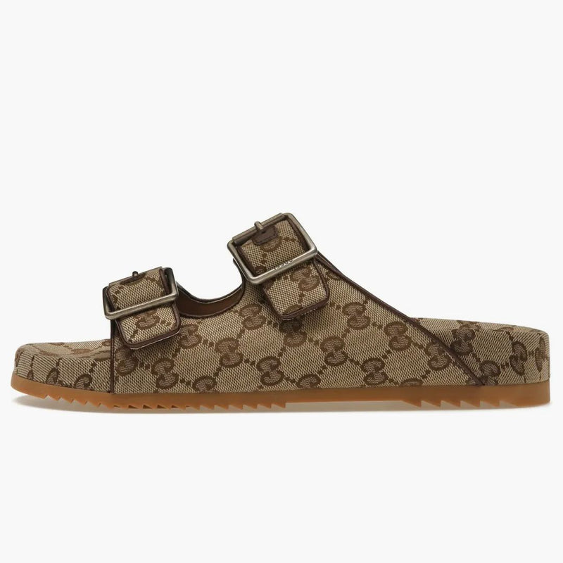 Gucci popruh Slide sandální béžové plátno
