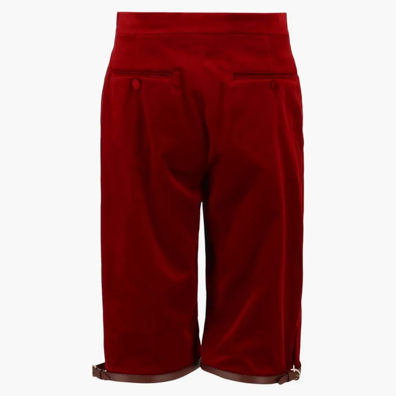 Gucci Stretch Velvet Shorts Red