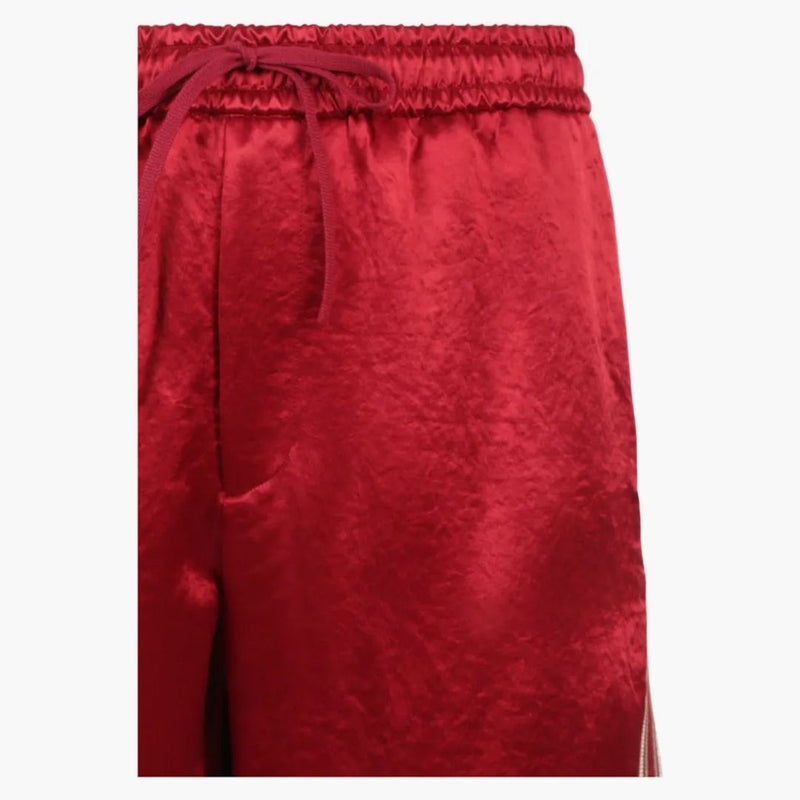 Gucci Striped Silk Bermuda šortky živě červené