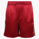 Gucci Striped Silk Bermuda šortky živě červené