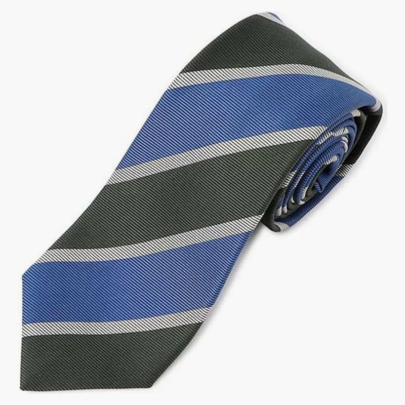Gucci Striped Tie Blue/Black/Gray