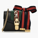 Gucci Sylvie Shoulder Gg Web Stripe Mini Black/red/green
