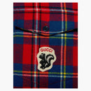 Gucci Tartan Skunk-Patch Shirt Red