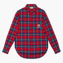 Gucci Tartan Skunk-Patch Shirt Red
