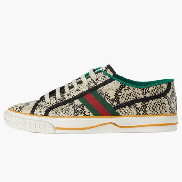 Gucci Tennis 1977 Sneaker Python Skin Beige Black