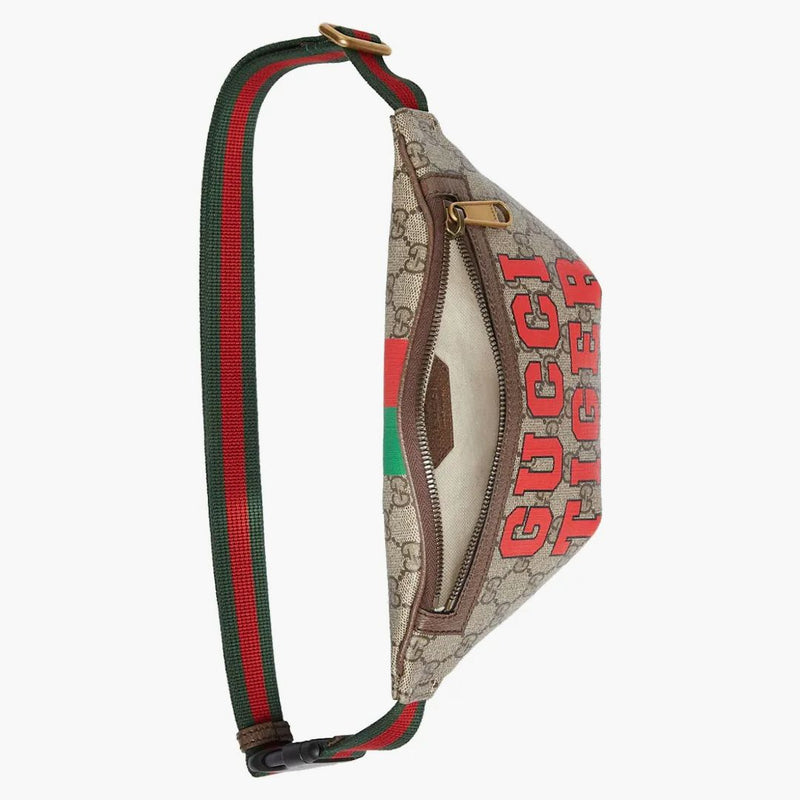 Gucci Tiger Gg Belt Bag Beige/ebony