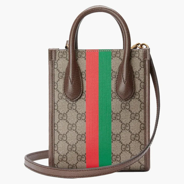 Gucci Tiger Gg Mini Tote Bag Beige/ebony