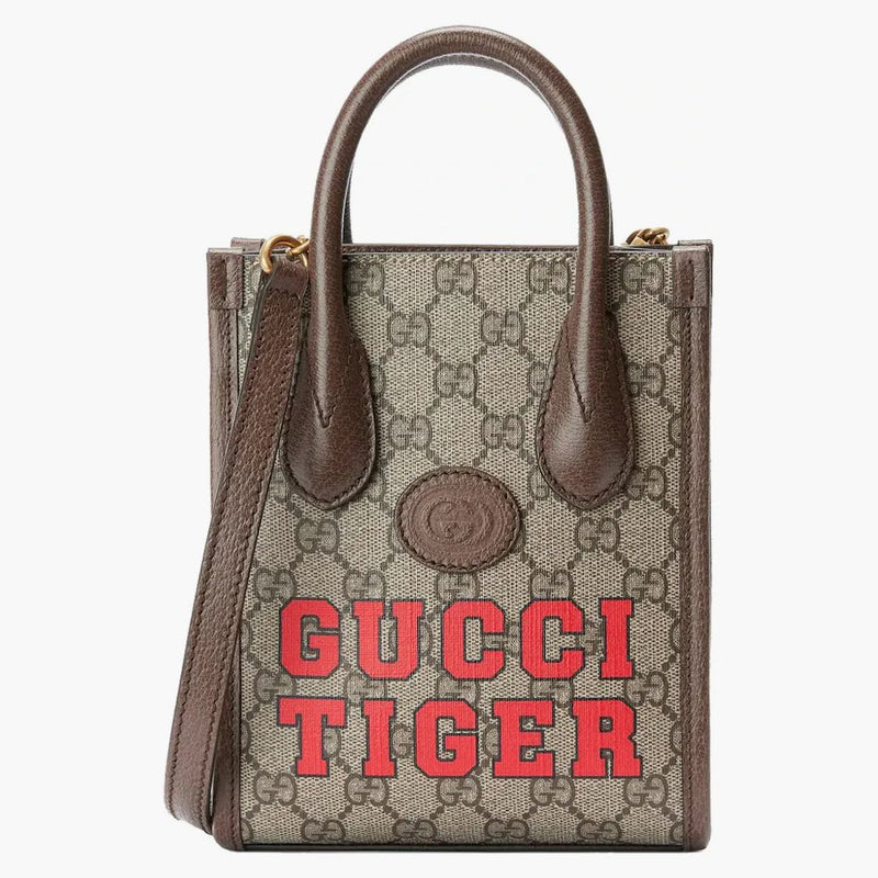Gucci Tiger GG Mini Dead Bag Beige/Ebony