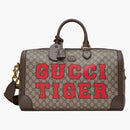 Gucci Tiger Gg Small Duffle Bag Beige/ebony