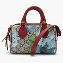Gucci Top Handle Bag Blue Blooms Mini Beige/ebony