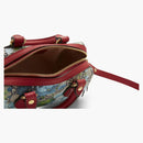 Gucci Top Handle Bag Blue Blooms Mini Beige/ebony