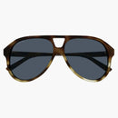 Gucci Tortoise Acetate Aviator Frame Sunglasses Havana/Gray (GG1286S-004-Fri)