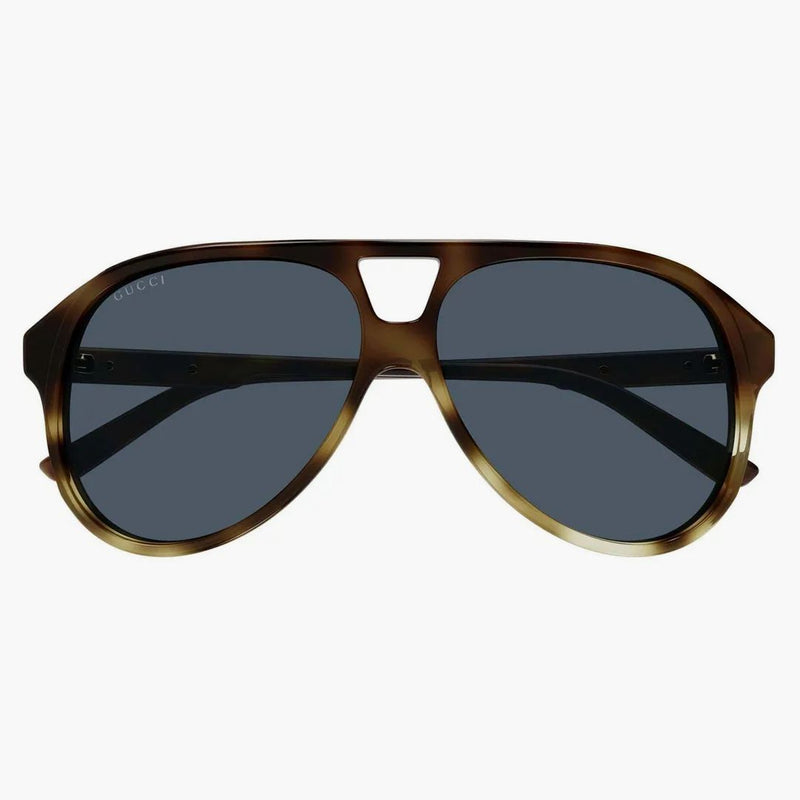Gucci Tortoise Acetate Aviator Frame Sunglasses Havana/Gray (GG1286S-004-Fri)