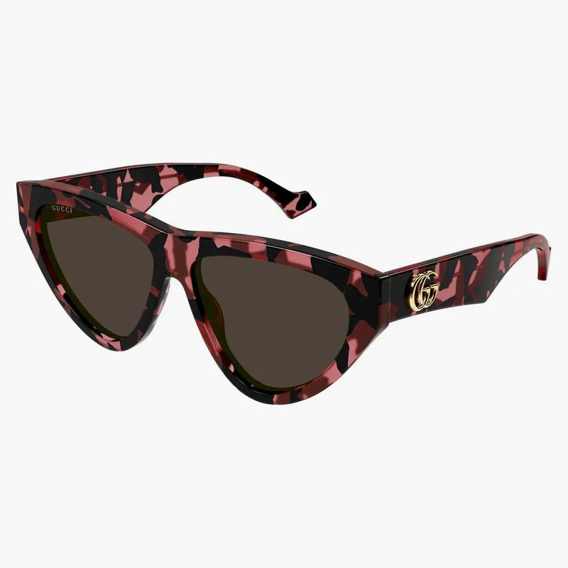 Gucci Tortoise Cat-Eye Frame Sunglasses Cherry Havana/Black (GG1333S-003-Fri)
