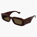 Gucci Tortoise Rectangle Frame Sunglasses Dark Havana/Brown (GG1426S-002-Fri)