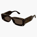 Gucci Tortoise Rectangle Frame Solglasögon Dark Havanna/Brown (GG1528S-002-FRI)