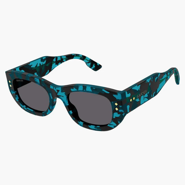 Occhiali da sole da sole da sole a cornice del rettangolo di tartaruga Gucci (GG1215S-001-FRI)