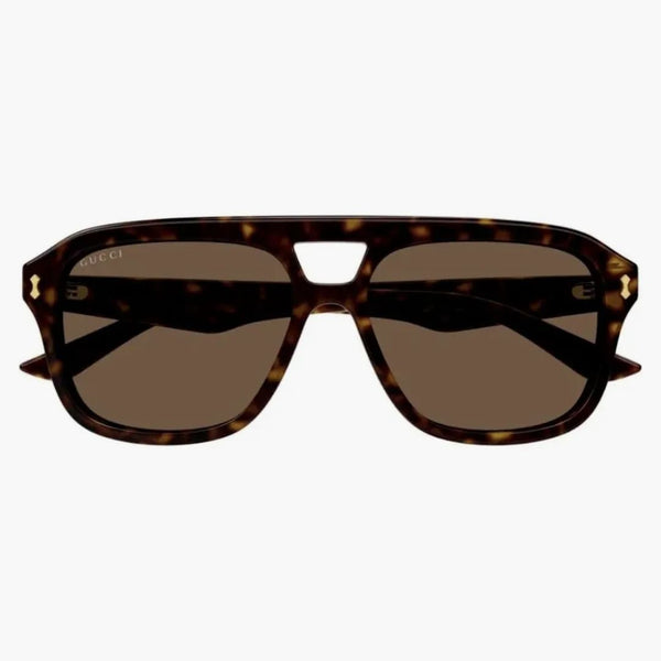 Gucci Tortoise Square Strama occhiali da sole Havana/Brown (GG1263S-006-FRI)