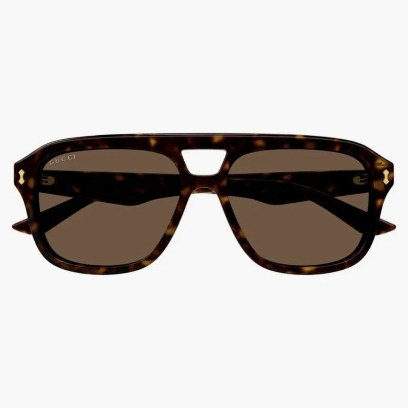 Gucci Tortoise Square Gafas de sol Havana oscura/marrón (GG1263S-006-FRI)