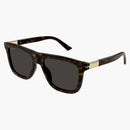 Gucci Tortoise Square Frame Sunglasses Dark Havana/Brown (GG1502S-002-Fri)