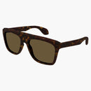 Gucci Tortoise Square Frame Solglasögon Havana/Brown (GG1570S-002-FRI)