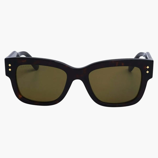 Gucci Tortoise Square Frame Occhiali da sole Havana/Green (GG1217S-002-FRI)
