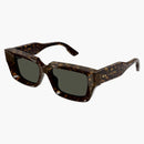 Gucci Tortoise Square Frame Solglasögon Havanna/Green (GG1529S-002-FRI)