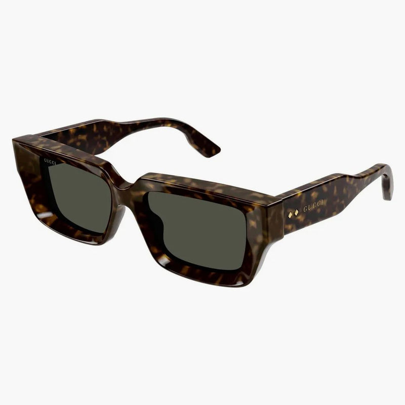 Gucci Tortoise Square Frame Sunglasses Havana/Green (GG1529S-002-Fri)