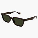 Gucci Tortoise Square Frame Solglasögon Havanna/Green (GG1539S-002-FRI)