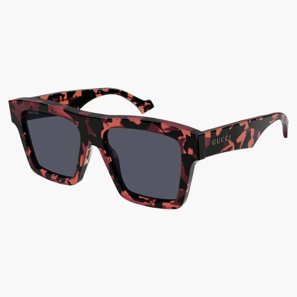 Gucci Tortoise Square Strama occhiali da sole Havana/Grey (GG0962S-012-FRI)
