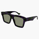 Gucci Tortoise Square Frame Sluneční brýle Havana/Purple/Green (GG0962S-014-FRI)