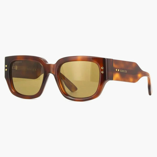 Gucci Tortoise Square Strama occhiali da sole Vintage Havana/Brown (GG1261S-002-FRI)