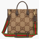 Borsa morta Gucci con jumbo gg camel/ebano