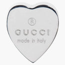 Pendientes de tachuelas de corazón de Gucci Silver