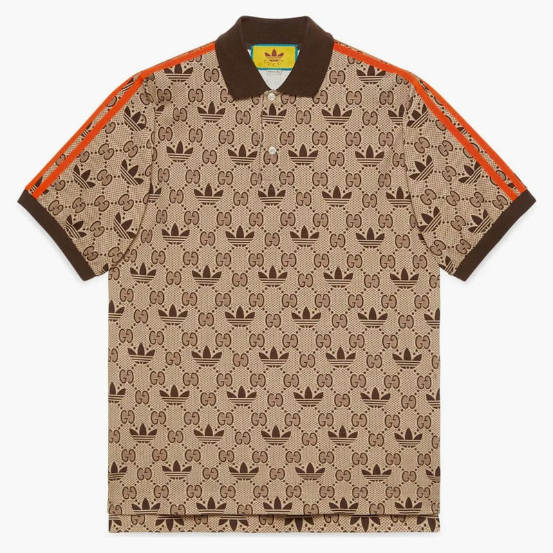 Gucci Trefoil Polo Shirt Beige