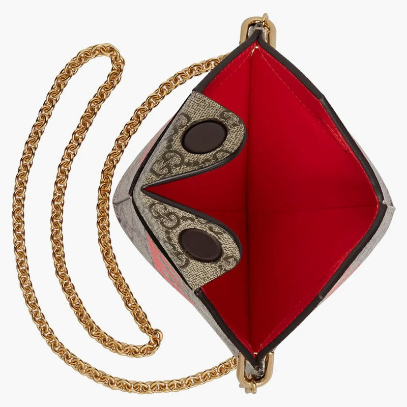 Gucci Valentýn Heart Bag Malý GG Supreme Beige/Ebony