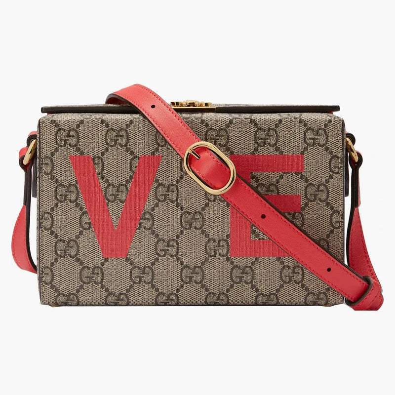Gucci San Valentino Mini Bag GG Supreme Beige/Ebony