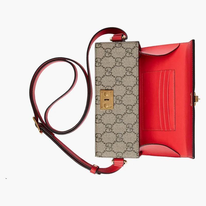 Gucci San Valentino Mini Bag GG Supreme Beige/Ebony