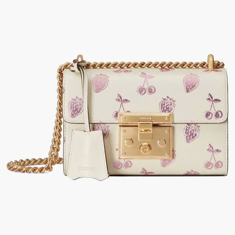 Gucci Valentine's Day Padlock Bag Small White