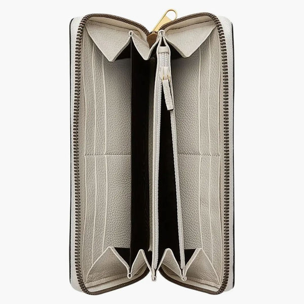 Gucci Vintage Logo (12 Card Slots) Zip Around Wallet White/multi