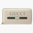 Gucci Vintage Logo (12 Card Slots) ZIP Around Wallet White/Multi